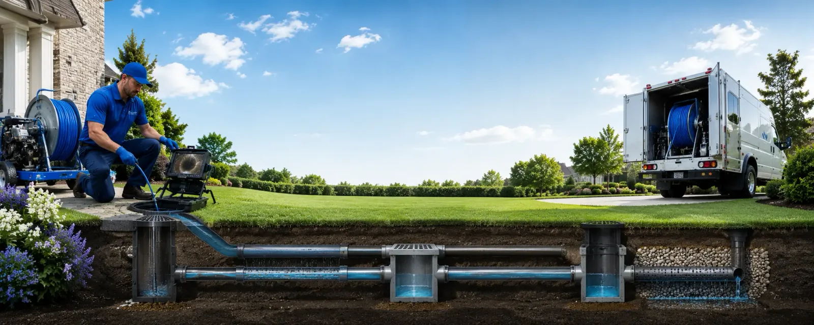 Outdoor drain cleaning information for Owensville, OH